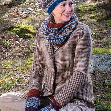 Radande Beret, Cowl, and Mitts Mittens Knitting Pattern