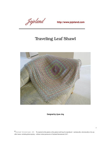 Jojoland Traveling Leaf Shawl Wrap Knitting Pattern