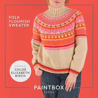 Paintbox Yarns Folk Flourish Sweater PDF