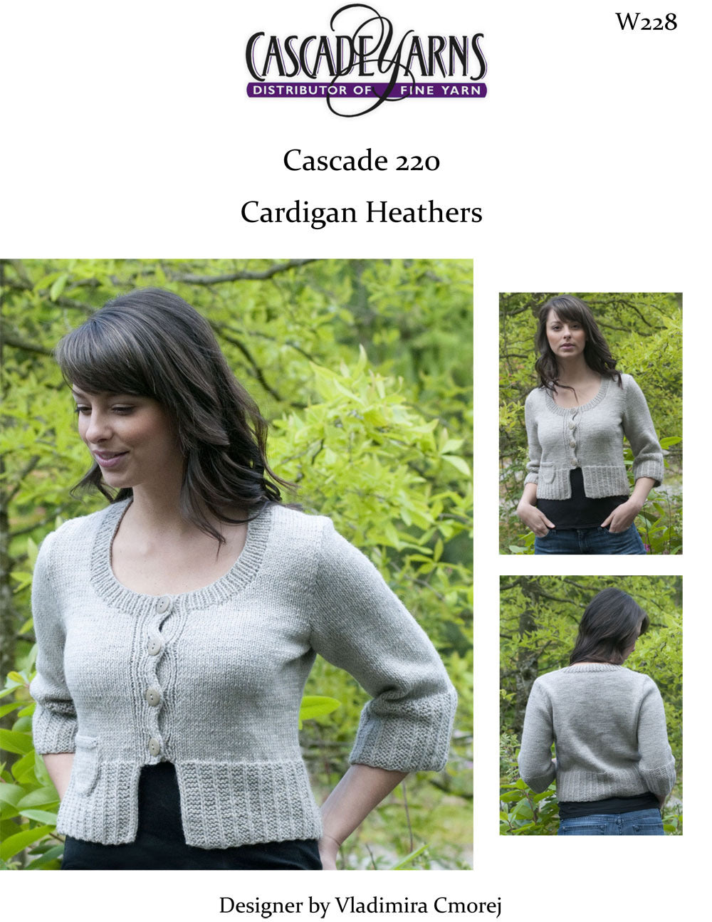 Cascade Yarns W Cardigan Heathers Knitting Pattern