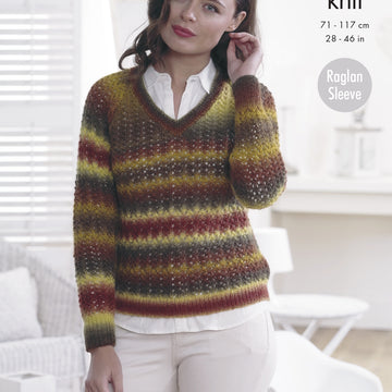 Round & V Neck Sweaters Jumper Knitting Pattern