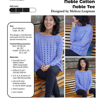 Noble Tee Top Knitting Pattern