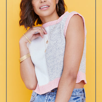 Paintbox Yarns Torrey Pines Top Knitting Pattern