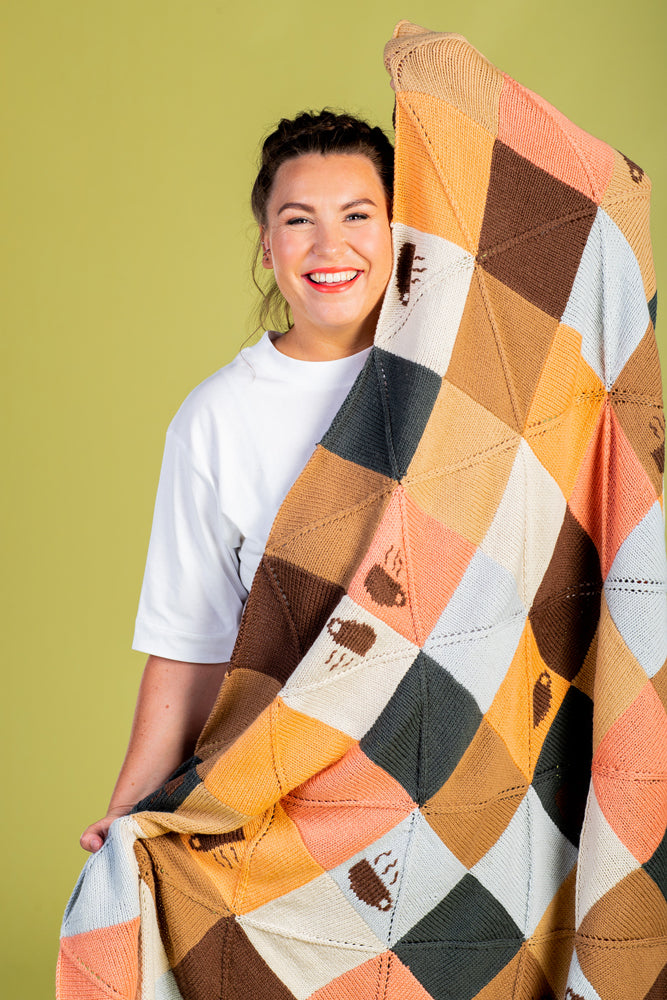 Paintbox Yarns Pumpkin Spice Afghan Knitting Pattern