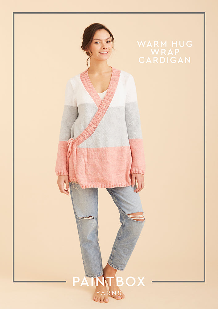 Paintbox Yarns Warm Hug Wrap Cardigan Knitting Pattern