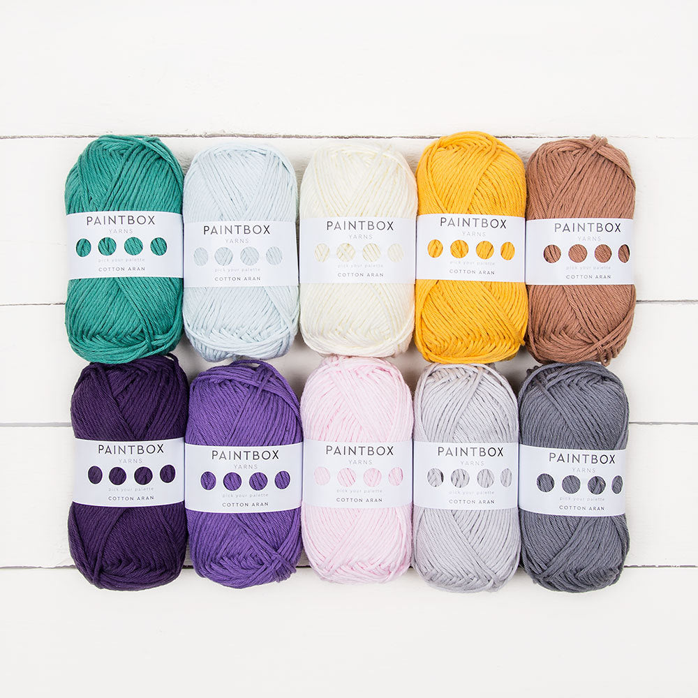 Paintbox Yarns Cotton Aran 10 Ball Color Pack Yarn - Cotton Aran