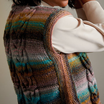 Sirdar Staghorn Fern Tabard Waistcoat Knitting Pattern