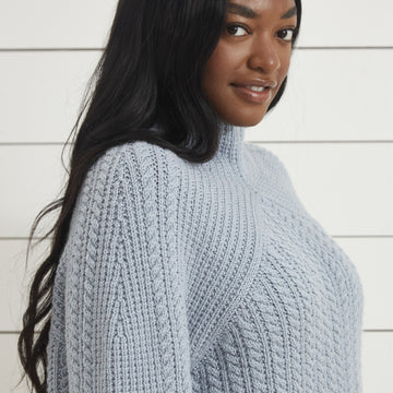 Debbie Bliss Diagonal Yoke Sweater Knitting Pattern