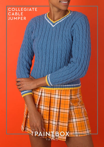 Paintbox Yarns Collegiate Cable Jumper Knitting Pattern