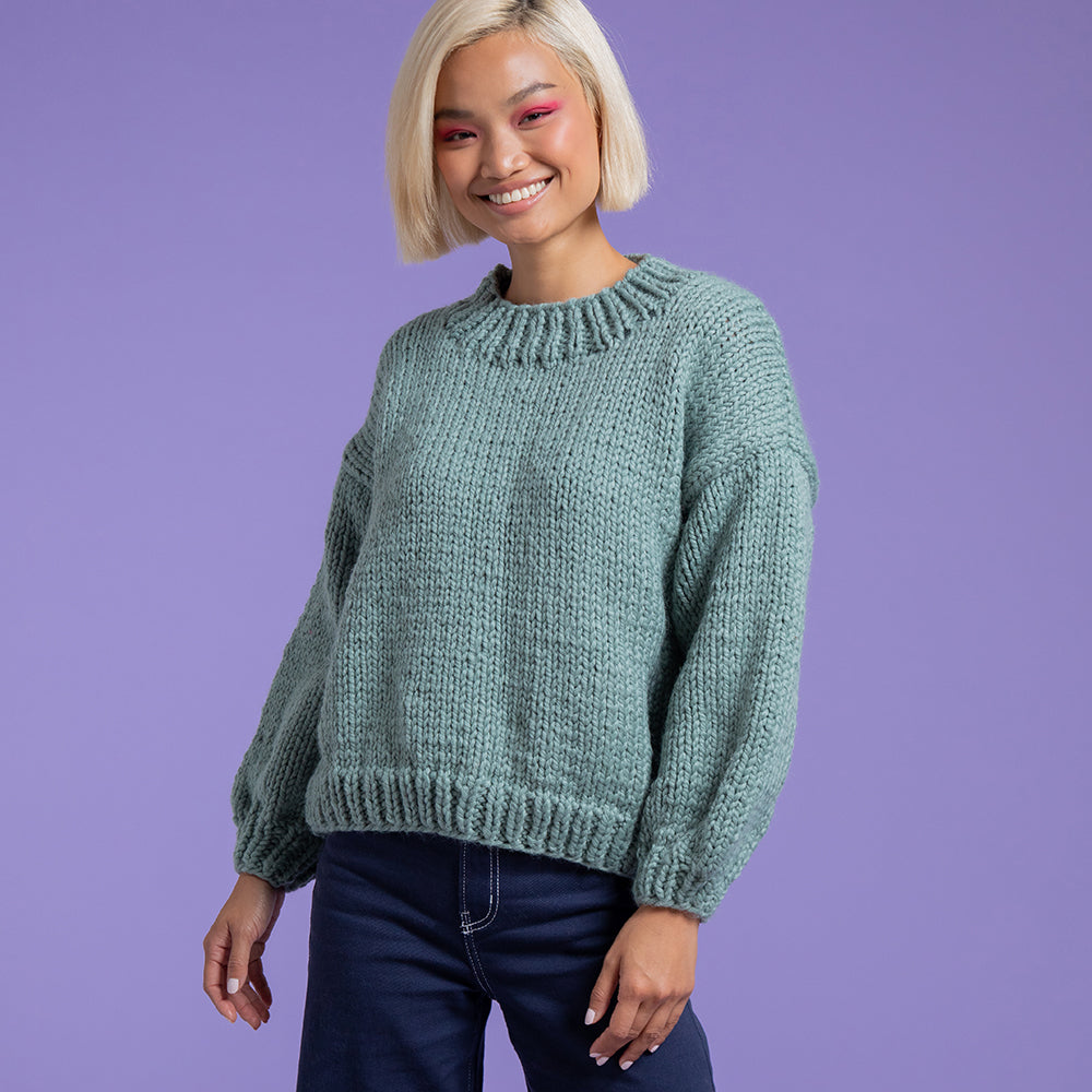 Paintbox Yarns Easy Everyday Sweater Knitting Pattern