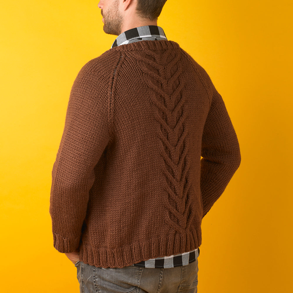 Paintbox Yarns Stormy Staghorn Cardigan Knitting Pattern