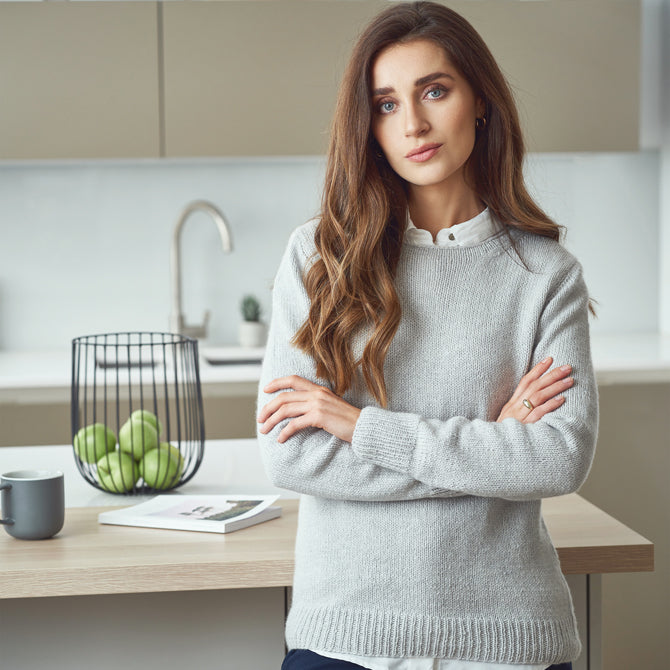 Rowan Beau Crew & V Neck Jumper Knitting Pattern