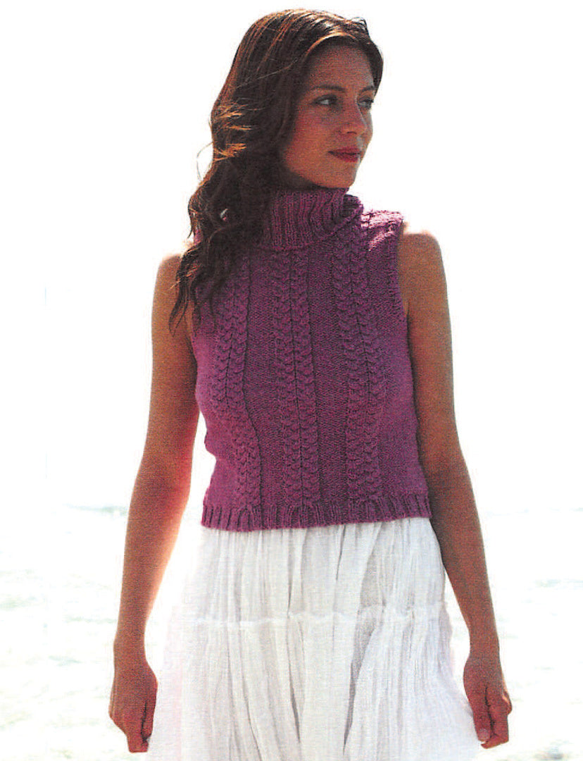 Debbie Bliss Cabled Tank Top Knitting Pattern