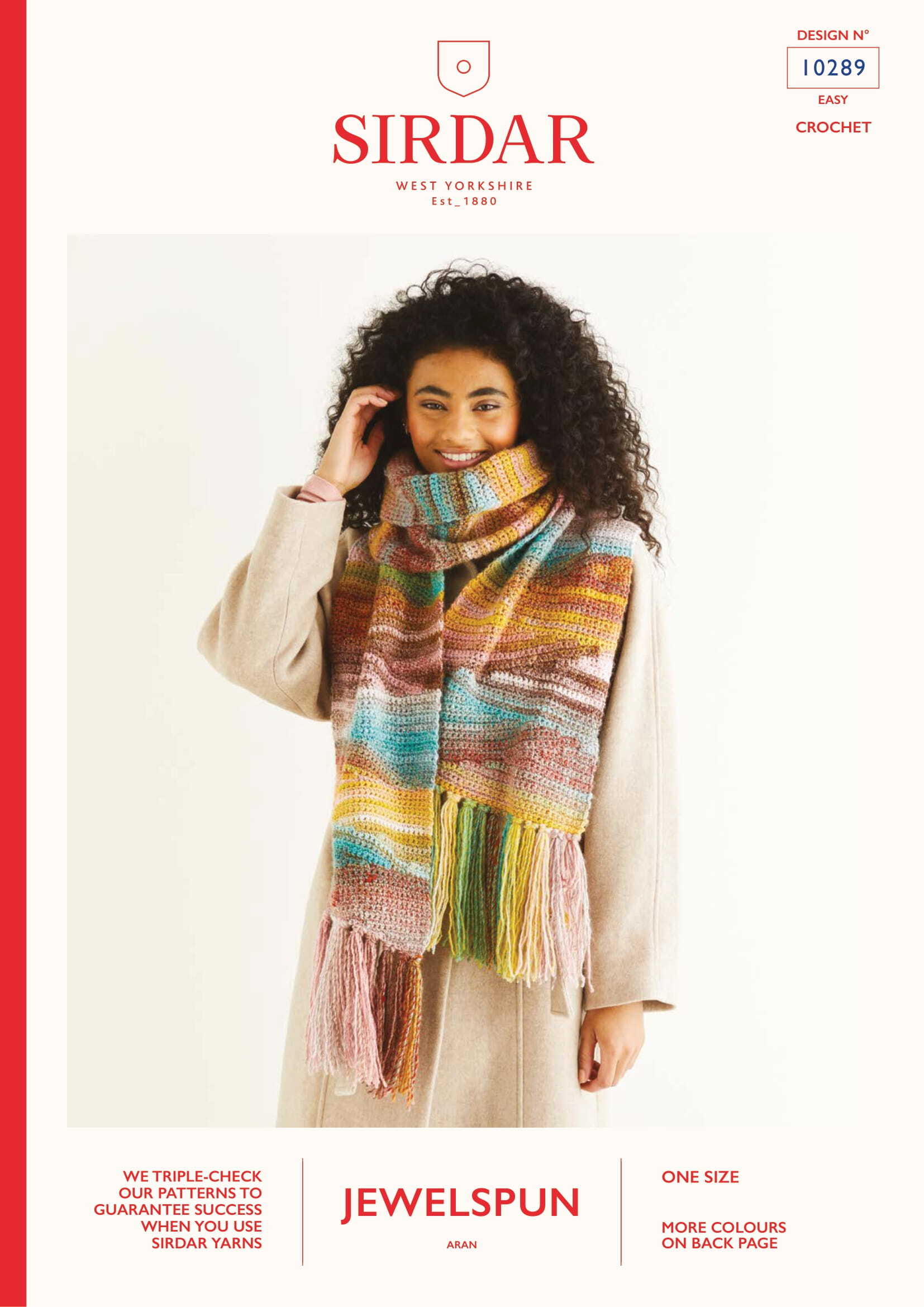 Sirdar Crochet Fringed Scarf Pattern