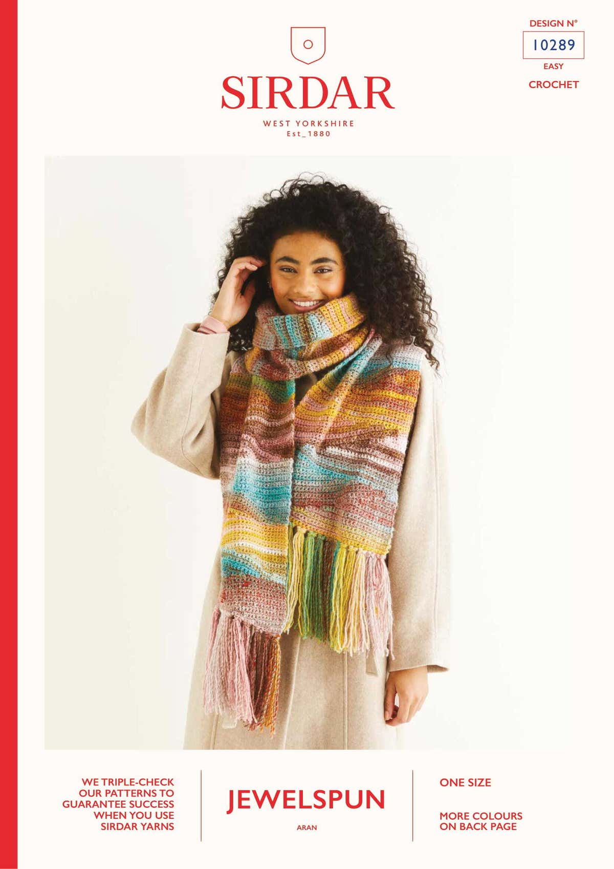 Sirdar Crochet Fringed Scarf Pattern