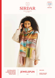 Sirdar Crochet Fringed Scarf Pattern