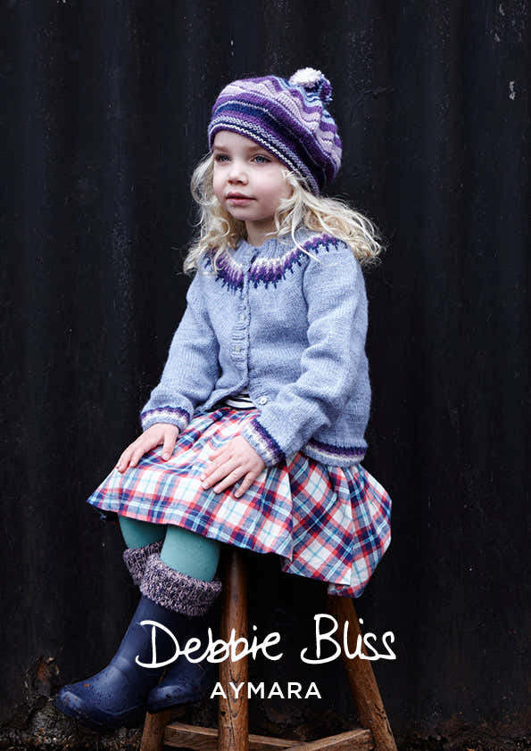 Debbie Bliss Agnes Cardigan & Beret Knitting Pattern