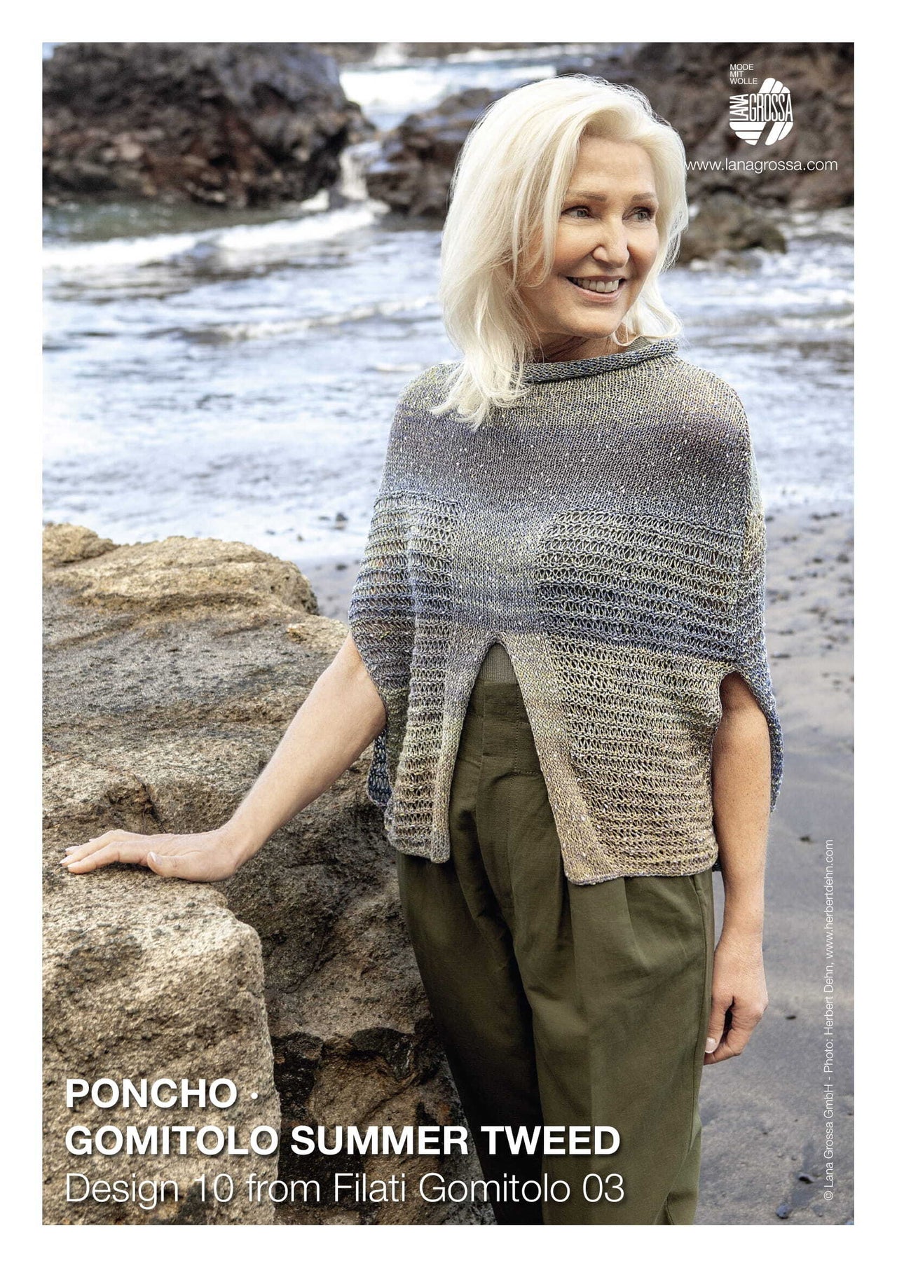 Lana Grossa 10 Poncho in Gomitolo Summer Tweed PDF