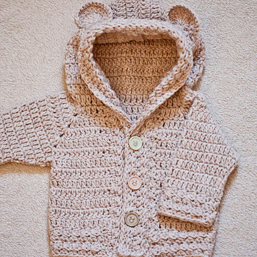Bear Hooded Cardigan