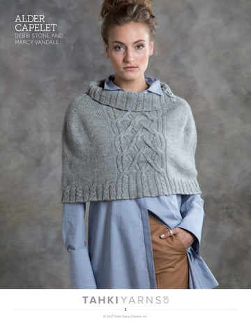 Tahki Yarns Alder Capelet Knitting Pattern