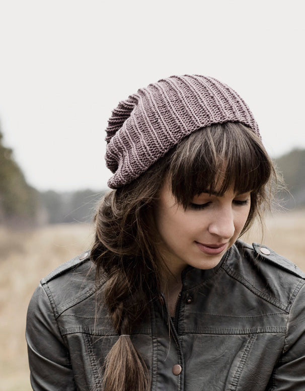 Angelia Slouch Hat Knitting Pattern