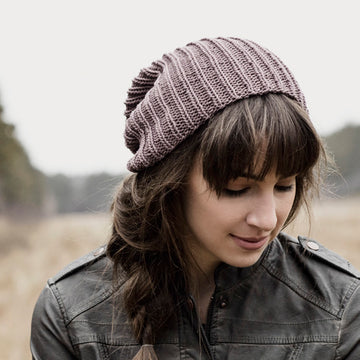 Angelia Slouch Hat Knitting Pattern