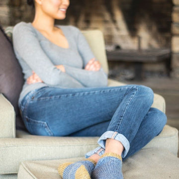Berroco Hartland Slipper Socks Knitting Pattern