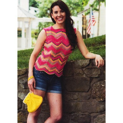 Plymouth Yarn 2631 Chevron Tank Knitting Pattern