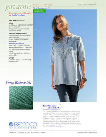 Berroco Gavarnie PDF - Norah Gaughan Vol 16