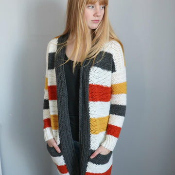 Everyday Striped Cardigan