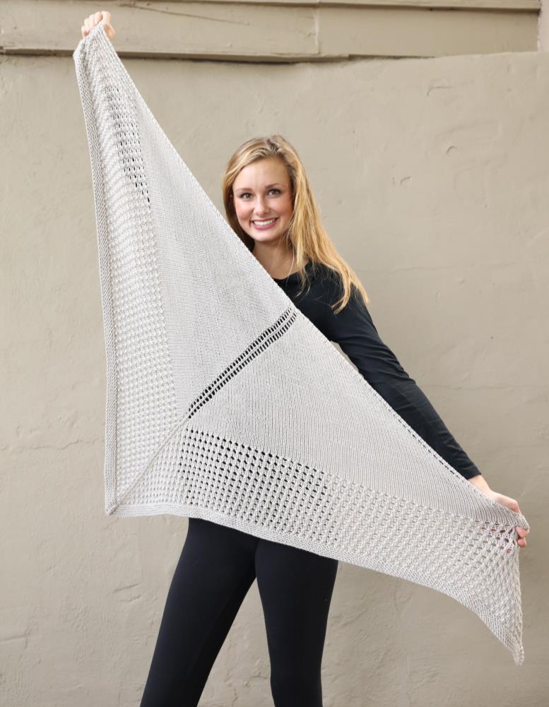 Lace Bordered Shawl Wrap Knitting Pattern