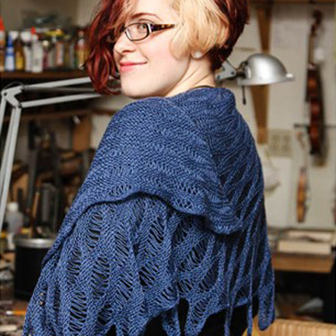 Valley Yarns 40th Anniversary Mixed Tide Shawl Knitting Pattern