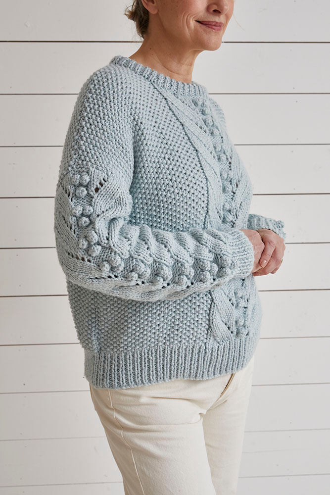 Debbie Bliss Lace With Bobble Sweater Knitting Pattern