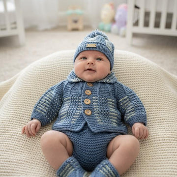 "Nathan" 4 piece set, with 8 size options  from Premature to 24 Months