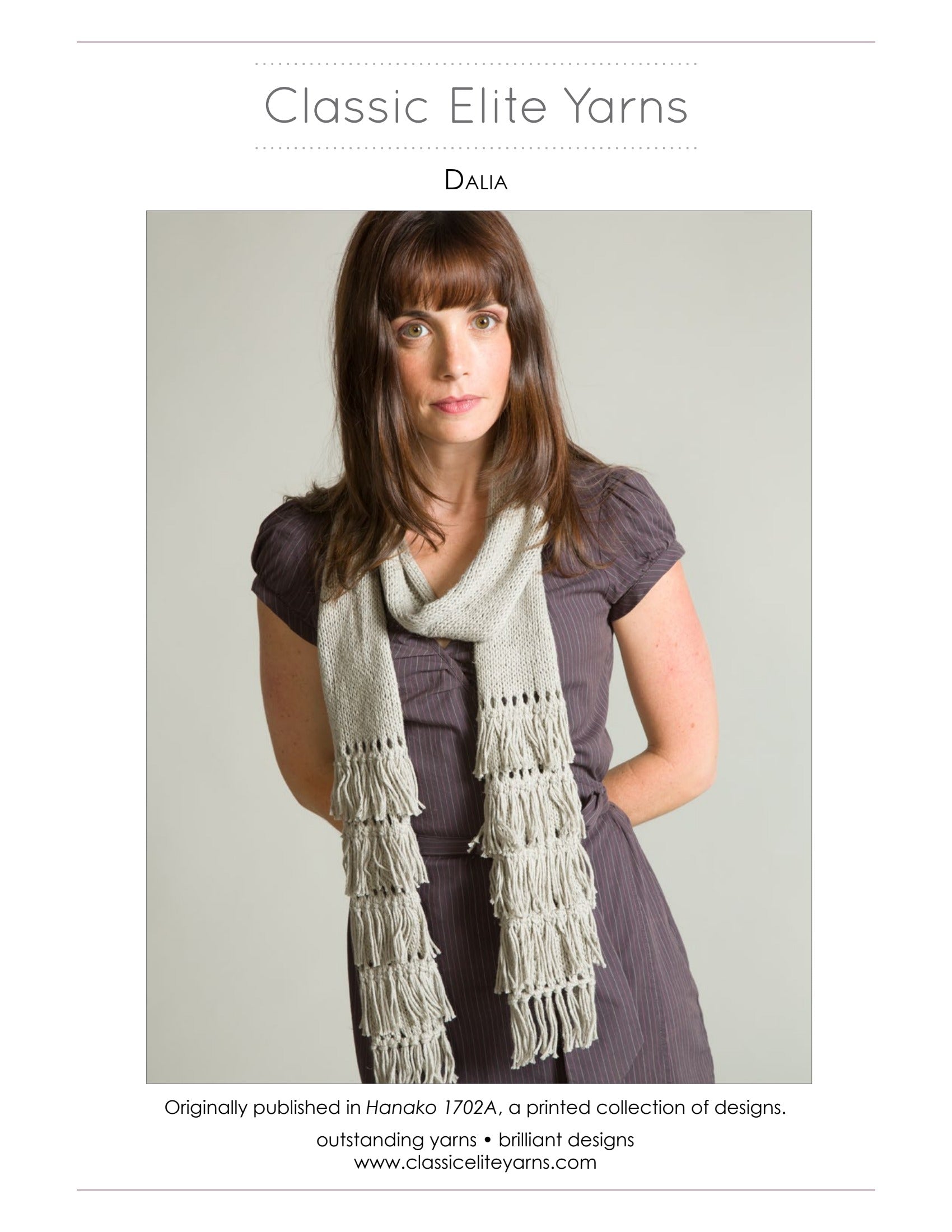 Classic Elite Yarns Dalia Scarf Knitting Pattern