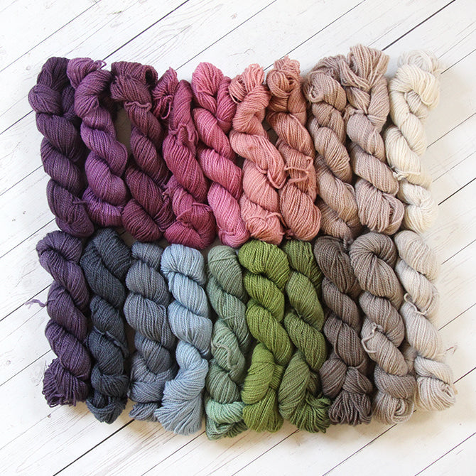 Wonderland Yarns So Fond of Rainbows in Cheshire Cat Yarn - Superwash Merino 4 Ply
