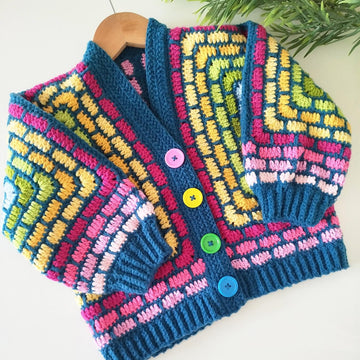 Stained Glass Hexagon Cardigan