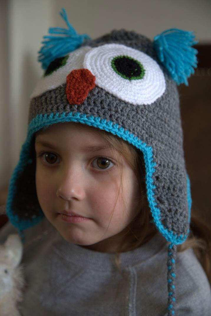 Crochet Owl Hat Pattern