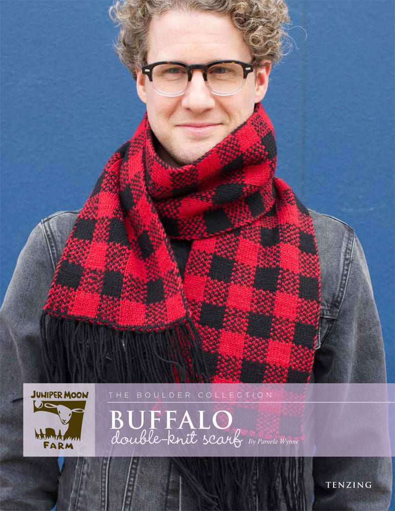 Buffalo Double Knit Scarf Knitting Pattern