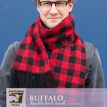 Buffalo Double Knit Scarf Knitting Pattern