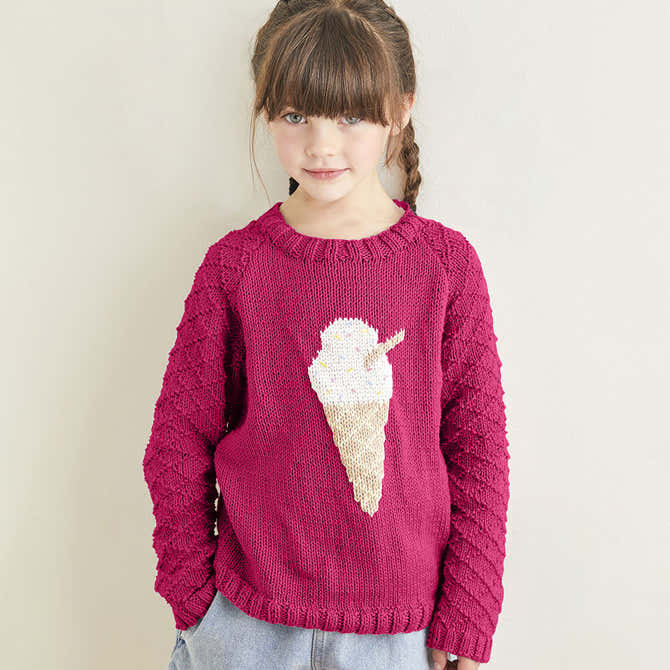 Sirdar Ice Cream Sweater Jumper Knitting Pattern