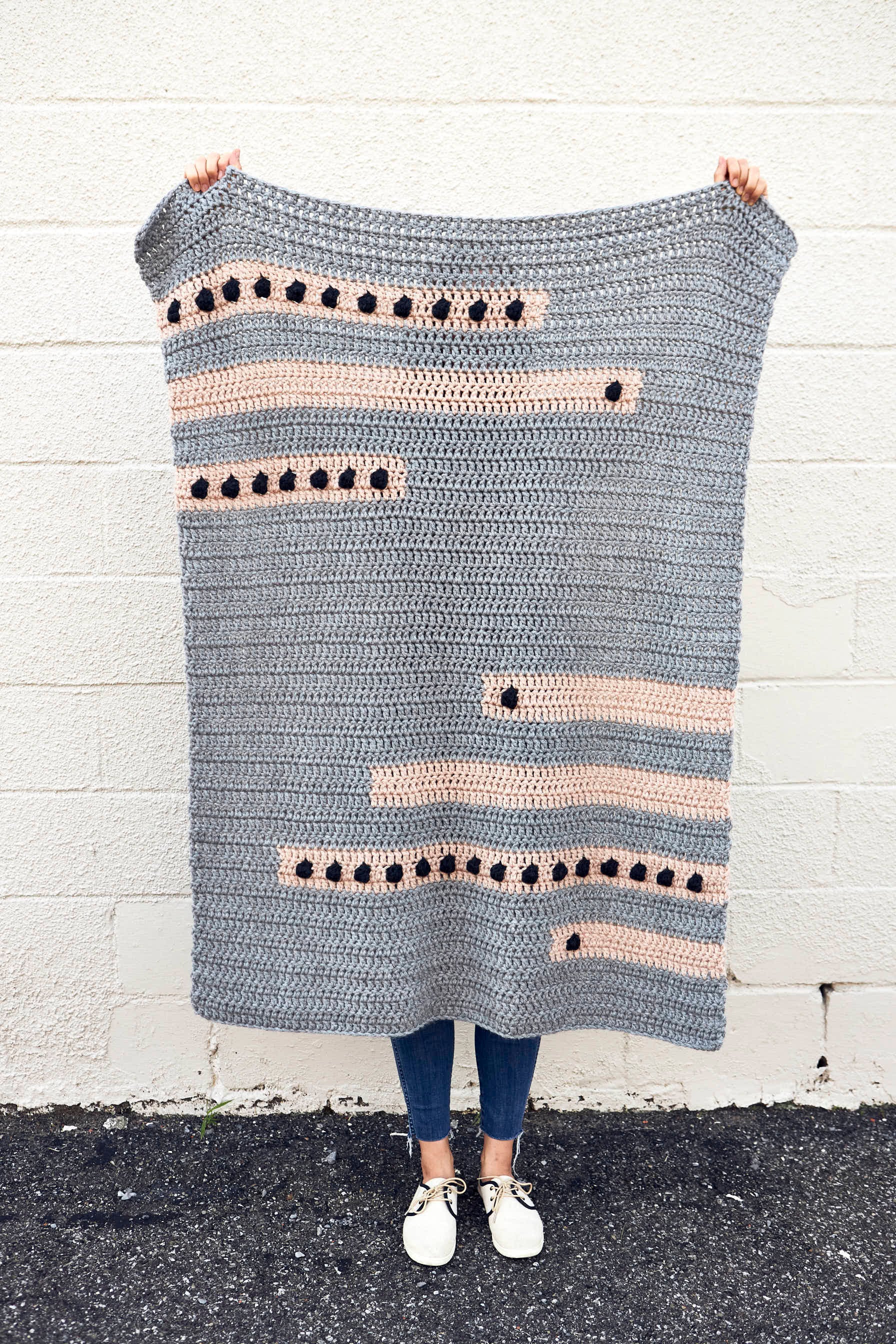 Dot to Dot Lapghan Blanket Crochet Pattern