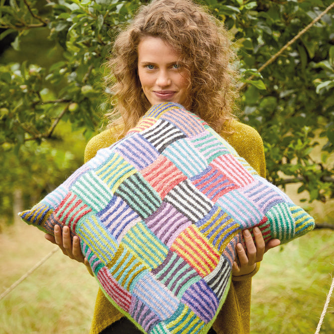 Rowan Jaunty Weave Cushion Homeware Knitting Pattern