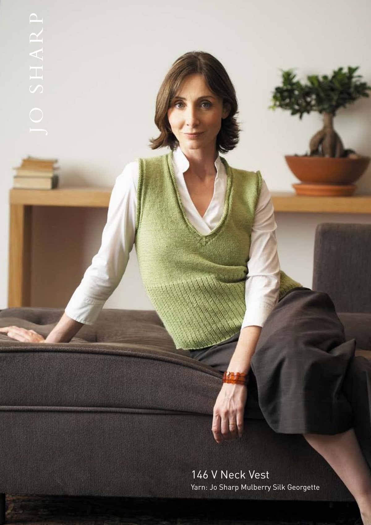 Jo Sharp V-Neck Vest Knitting Pattern