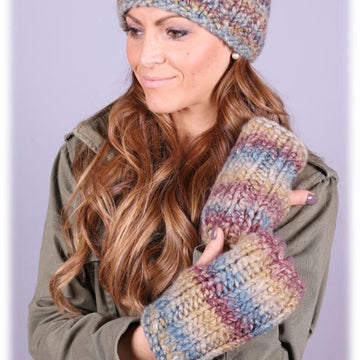 Headbands & Mitts Set in Plymouth Yarn Cannoli - 3041 - PDF