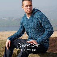 Debbie Bliss Cabled Hoodie Knitting Pattern