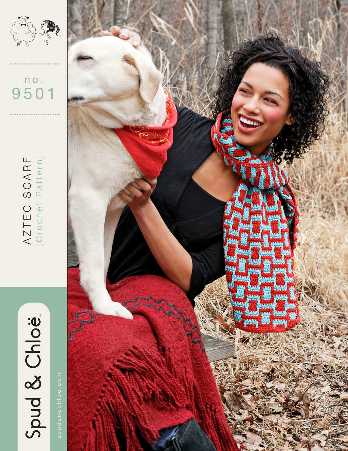 Spud & Chloe by Blue Sky Fibers Aztec Scarf Crochet Pattern