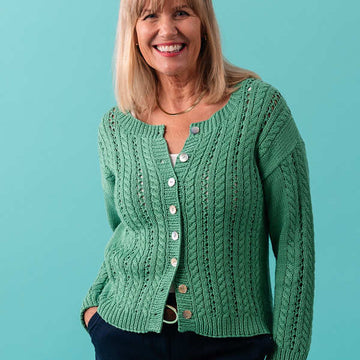 Hunter House Cardigan in Berroco Modern Cotton PDF