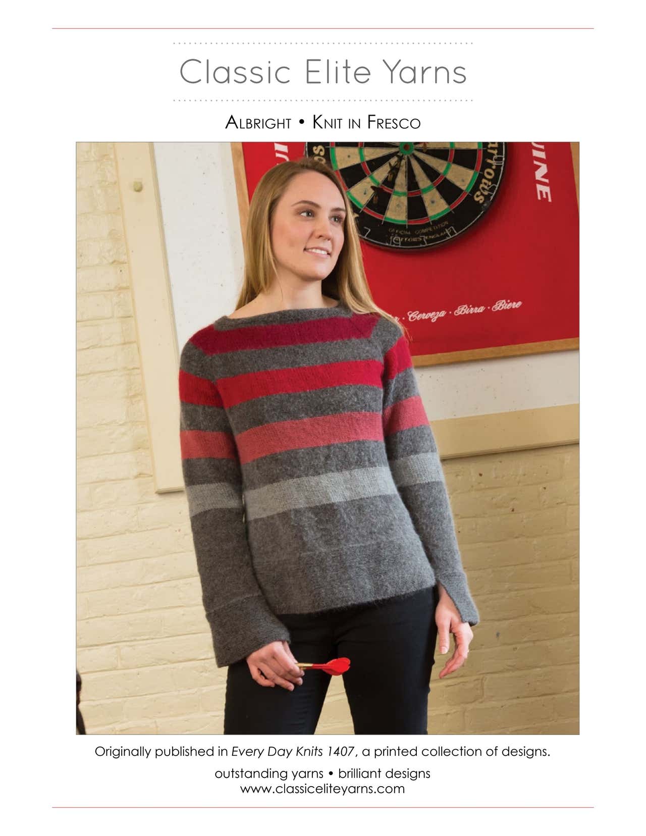 Classic Elite Yarns Albright Jumper Knitting Pattern
