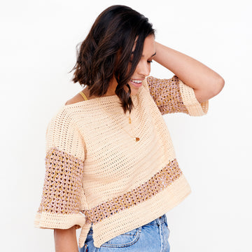 Paintbox Yarns Terramar Top Crochet Pattern